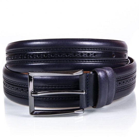 Klasik Erkek Hakiki Deri Kemer Siyah 3,5 cm	