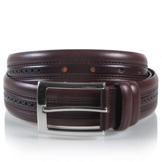 Klasik Erkek Hakiki Deri Kemer Siyah 3,5 cm	